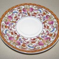 Лот комплект 5 чаени чинийки 15 см с пищна декорация, отлични, обща цена, снимка 2 - Чинии - 42261155