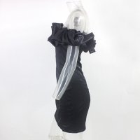ЛИКВИДАЦИЯ! Празнична елегантна черна рокля с воали  Avin Alessa, снимка 10 - Рокли - 25514949