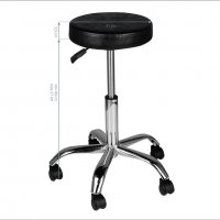 Козметичен/фризьорски стол - табуретка AM-310 - 40/57 - черна/бяла, снимка 4 - Друго оборудване - 33690917