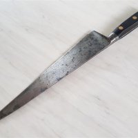 Уникален стар интересен и качествен кован нож с бронзови нитове, снимка 2 - Антикварни и старинни предмети - 42043471