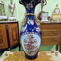 Уникална голяма много красива китайска порцеланова ваза Satsuma , снимка 3 - Декорация за дома - 44506524