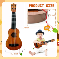 Детска Китара, Укулеле - 17 инча, около 45 см.,4 струни, снимка 3 - Струнни инструменти - 44589689