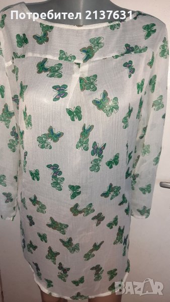 Дамска БЛУЗА с пеперуди -  Размер XL , снимка 1