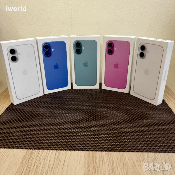 НОВ❗️ iphone 16 128/256 ❗️Лизинг от 66лв/м ❗️ ultramarine teal white pink , снимка 1