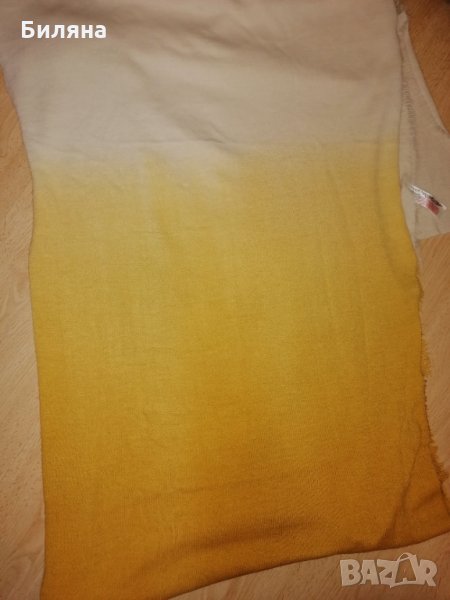 Голям шал в преливащи се цветове (горчица), снимка 1