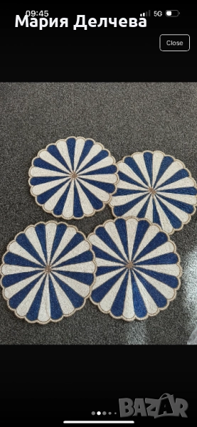 Супер елегантни подложки с мъниста! 4 Броя! , снимка 1