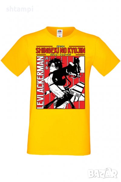 Мъжка тениска Attack on Titan Levi Ackerman,Анимация,игра,Празник,Повод,, снимка 1