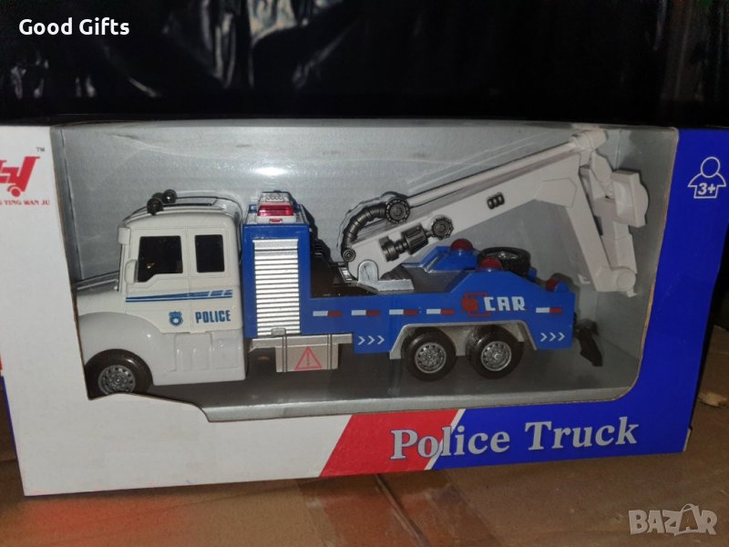 Детски полицейски камион с кран, снимка 1