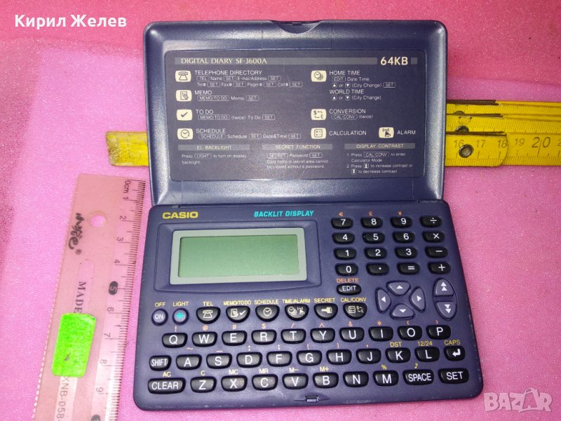 CASIO DIGITAL DIARY SF-3600A 64KB ПРОФЕСИОНАЛЕН ЯПОНСКИ МНОГОФУНКЦИОНАЛЕН КАЛКУЛАТОР СТАР ЕЛКА 42964, снимка 1