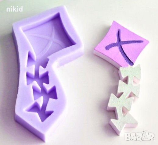 Голямо хвърчило силиконов молд форма калъп фондан шоколад гипс декор, снимка 1