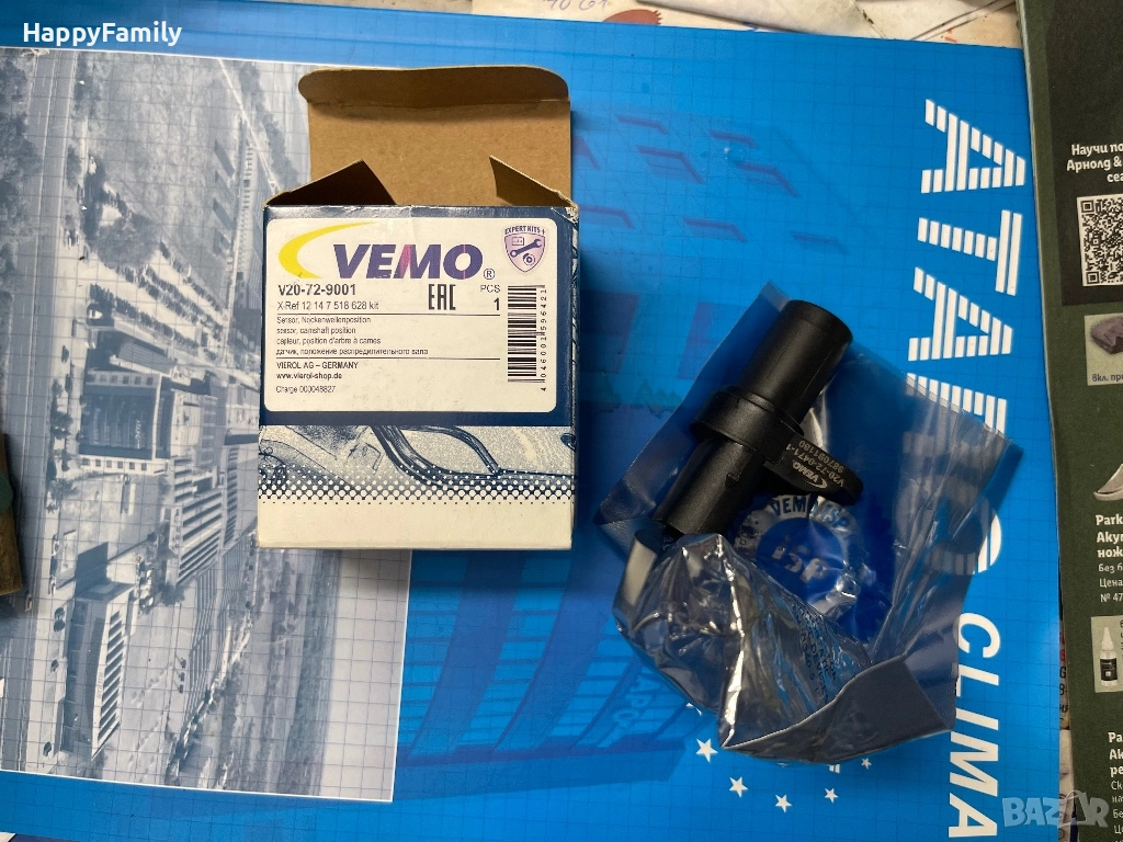 НОВ Vemo Датчик Разпределителен Вал за BMW e46 M43 бмв, снимка 1