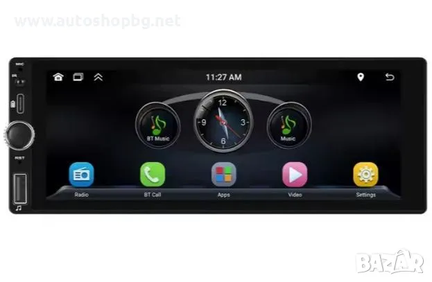 1 Din Android Автомобилно радио 2+64GB Single Din 6,86-инчов сензорен екран CarPlay/Android Auto 108, снимка 1
