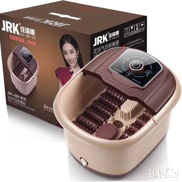 Воден нагряващ масажор за крака плюс педикюр, снимка 1