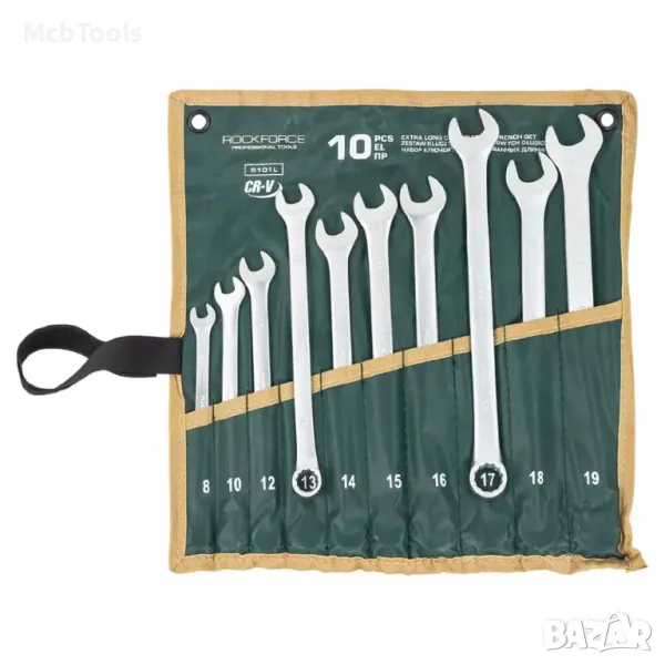 Комплект удължени звездогаечни ключове 8 - 19 мм 10 части RockForce, снимка 1