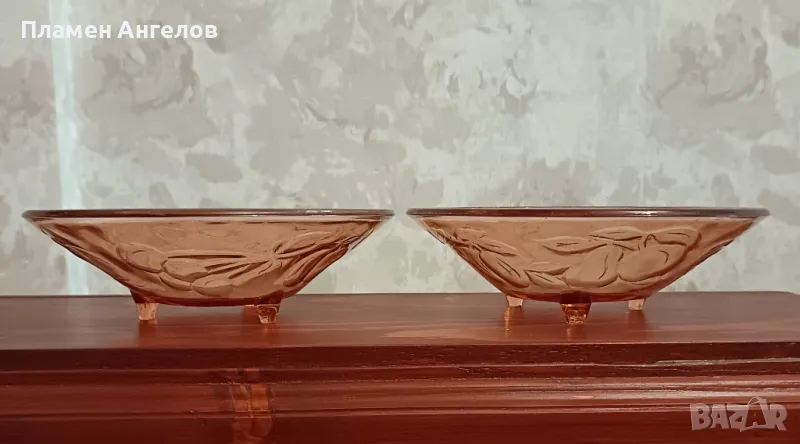 Стари стъклени фруктиери от 60те години. , снимка 1