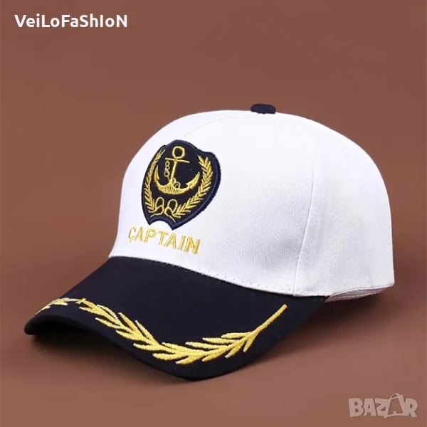 Нова капитанска шапка с козирка Captain с Котва , снимка 1