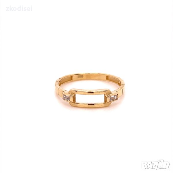 Златен дамски пръстен 1,50гр. размер:56 14кр. проба:585 модел:20105-6, снимка 1