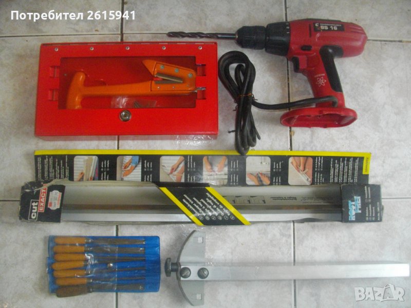 Винтоверт Кабелен 12V/8бр.Руски Пили Финни/Тример Тапети/Килими-Лепене Ъгли/Аварийно Чукче/Паралел , снимка 1