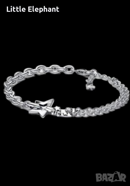 Сребърна гривна Пандора"Комета",18 см/нова, снимка 1