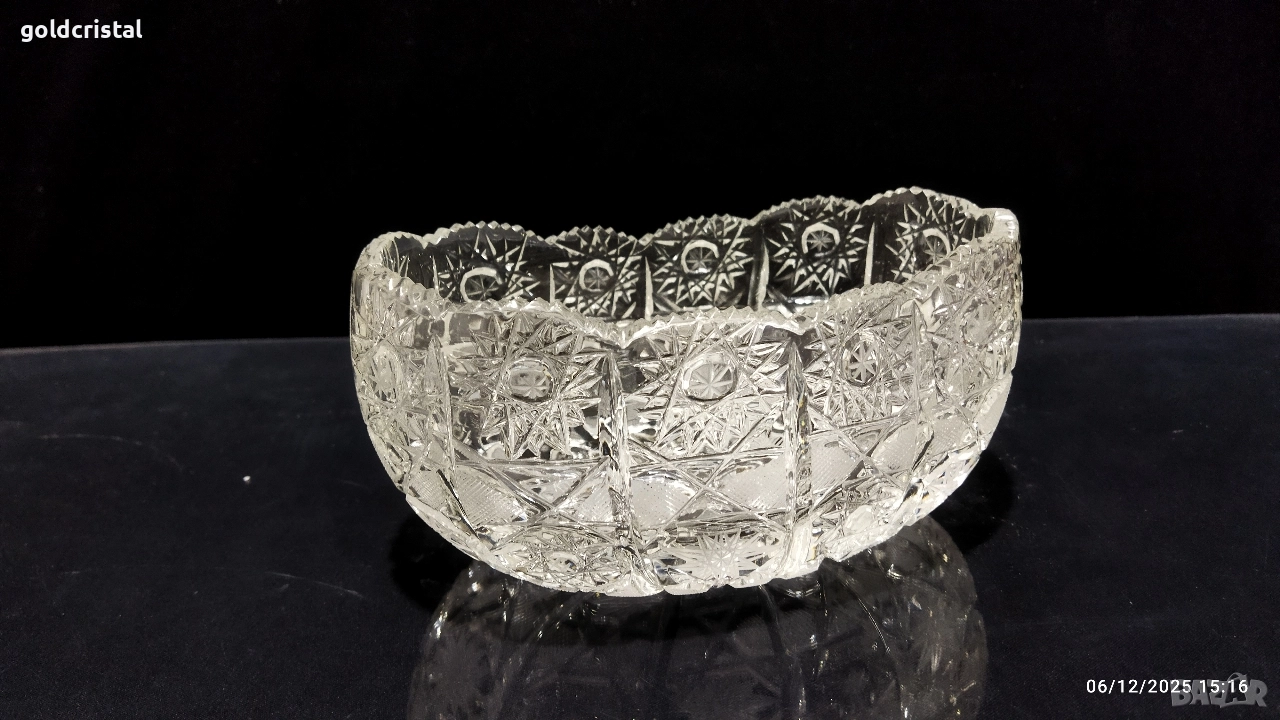 стара кристална купа фруктиера бонбониера , снимка 1