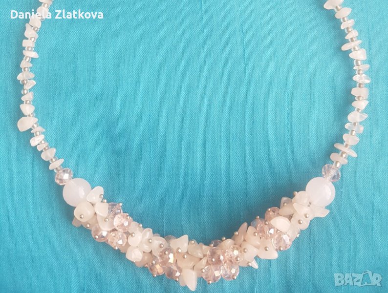 Дамско колие от розов кварц, снимка 1