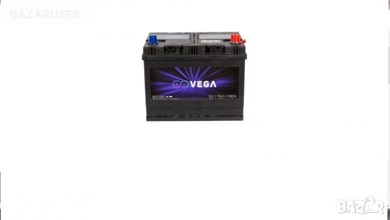 Акумулатор Vega 80D26L с борд,12V 70Ah 580A/020202/Гаранция 24 месеца/, снимка 1