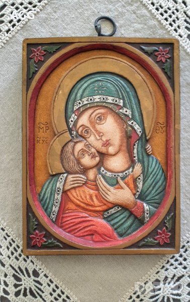 Икона репродукция на Св. Богородица Одигитрия, снимка 1