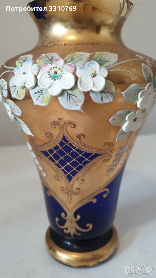 Изящна кристална ваза Бохемия. , снимка 1