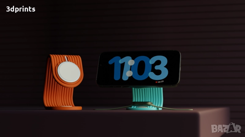 Стойка за зареждане на iPhone и Apple Watch, снимка 1