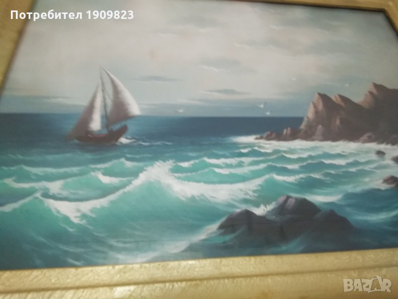 Майсторска морска картина, снимка 1