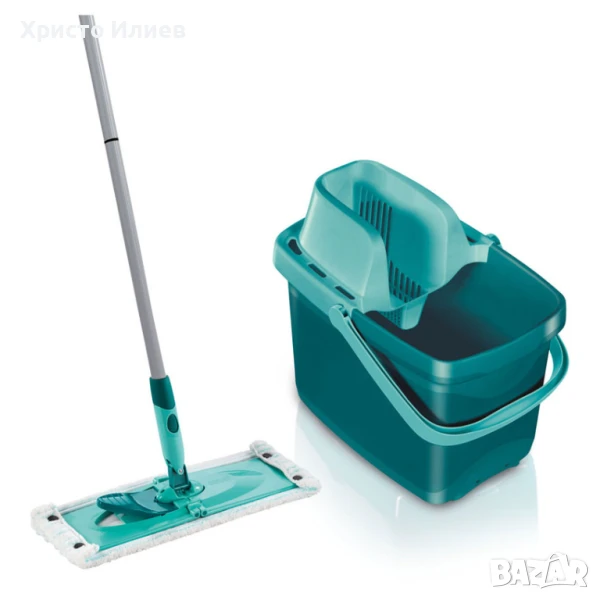 Leifheit Моп с микрофибърна кърпа и кофа комплект за почистване на под ЛЕЙФХЕЙТ , снимка 1