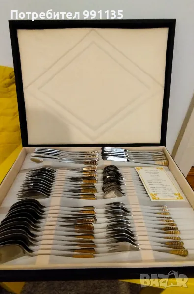 Позлатен комплект за хранене, снимка 1