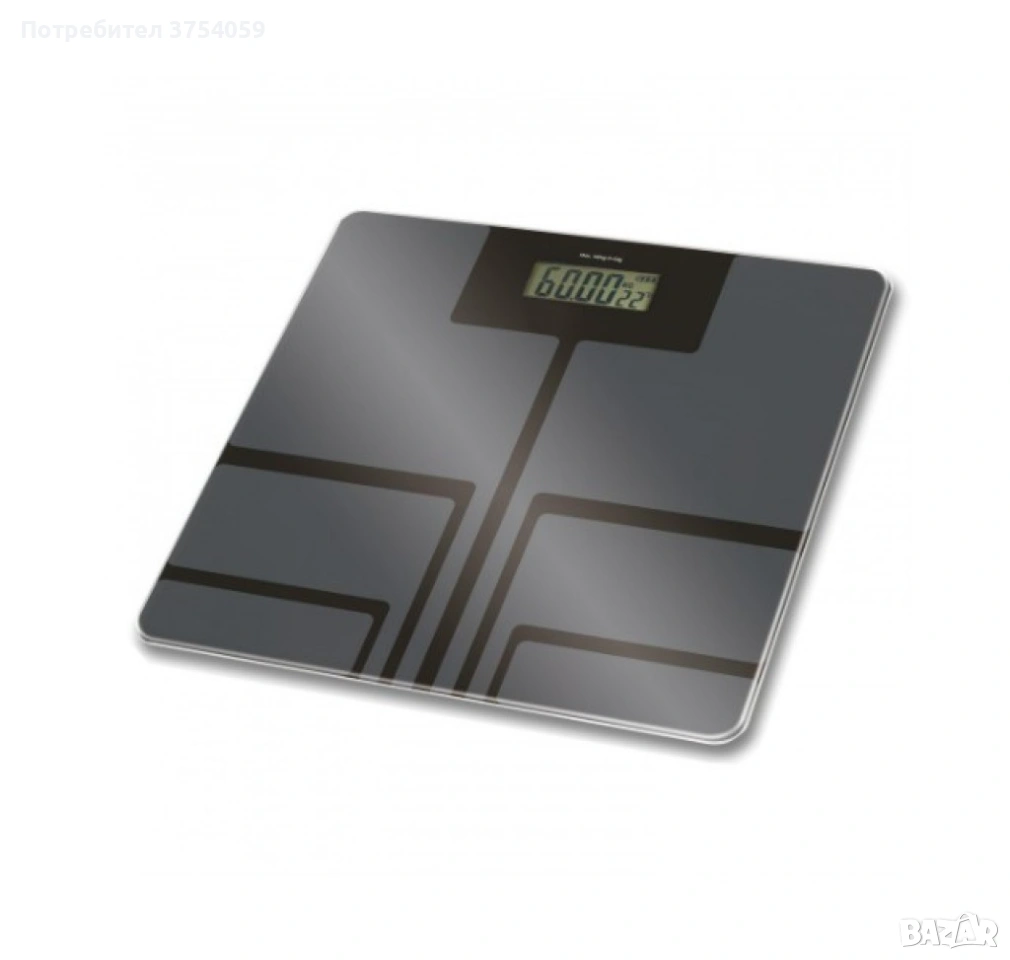 Кантар за тегло дигитален Rosberg, батерия (не е вкл.), LCDекран, 180кг., 2 ГОДИНИ ГАРАНЦИЯ, снимка 1