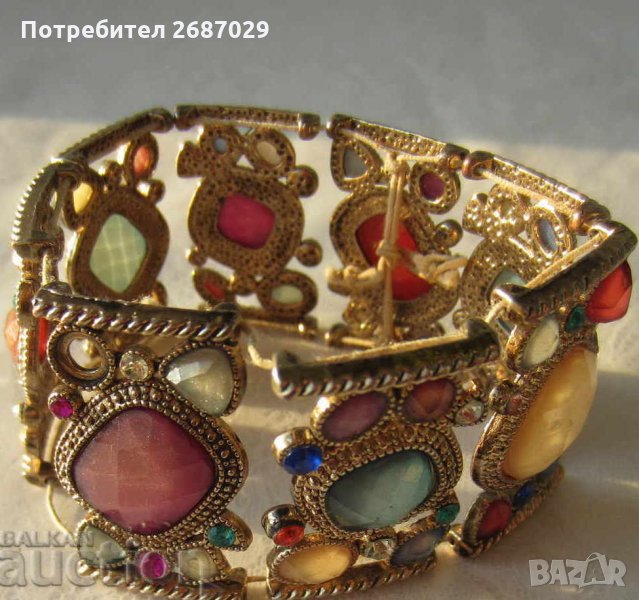  красива стара ГРИВНА с камъни, снимка 1