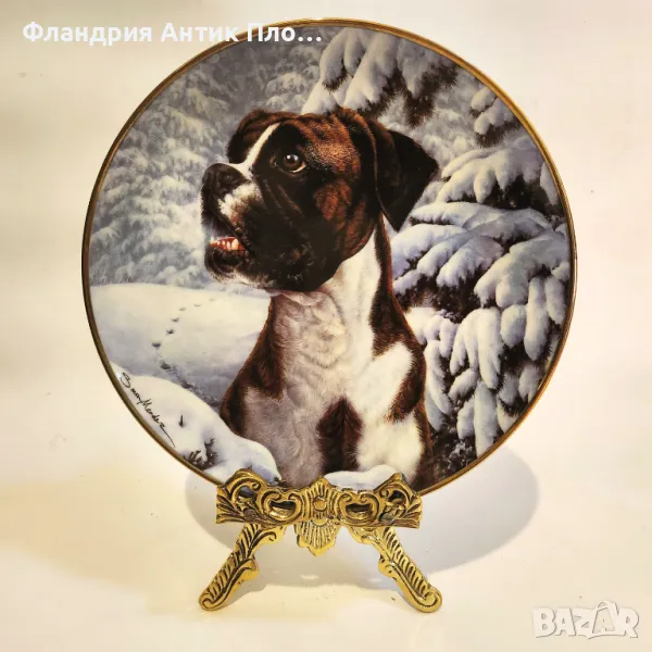 Порцеланова чиния "Footprints in the Snow" – Simon Mendez, снимка 1