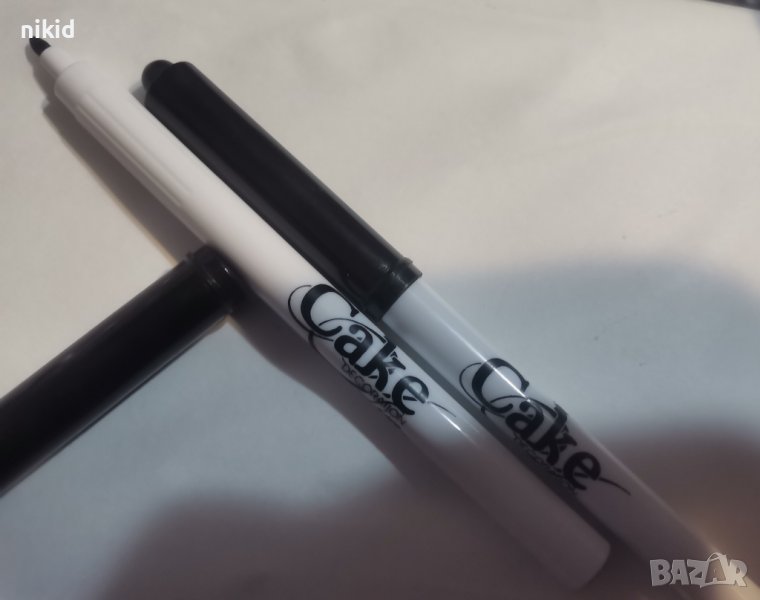 черен черна писалка Флумастер със сладкарска боя хранителен за надпис върху фондан украса сладкарски, снимка 1