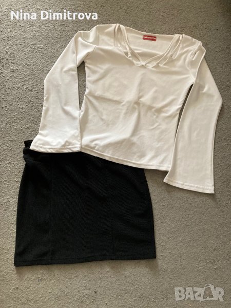 Еластична пола и блузка, снимка 1