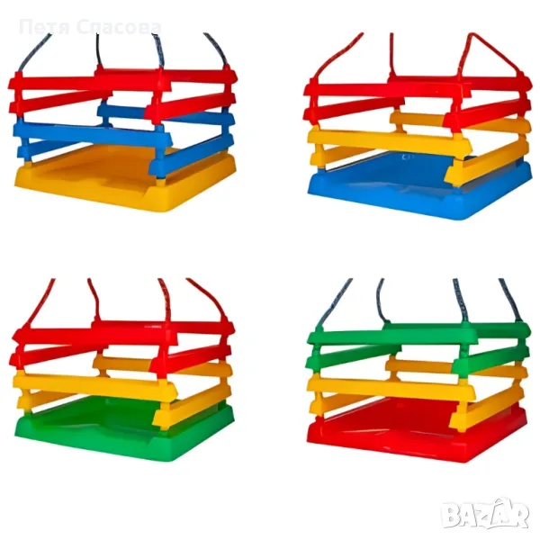 Детска люлка със закрепващи въжета и метални халки, снимка 1