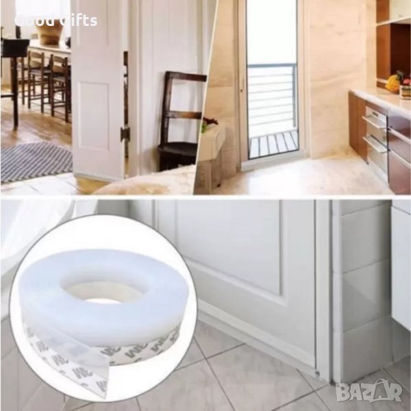 Уплътняваща силиконова лента, самозалепваща се 5м, снимка 1