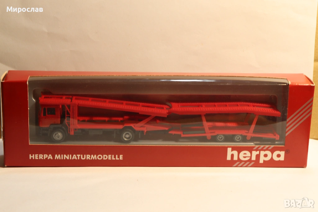 HERPA H0 1/87 MAN АВТОВОЗ KАМИОН МОДЕЛ КОЛИЧКА TIR, снимка 1