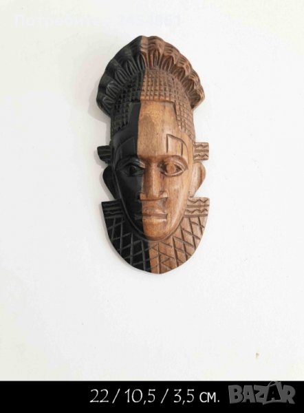 Африка, маска, стена, декорация, изкуство, снимка 1