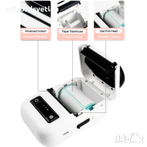 Преносим Bluetooth термичен принтер Принтер за етикети цени EUR BGN, снимка 4 - Друга електроника - 53057837