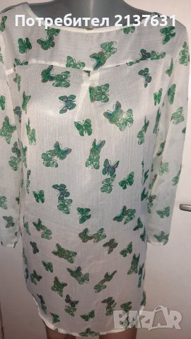 Дамска БЛУЗА с пеперуди -  Размер XL , снимка 1