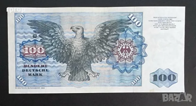 Германия. ФРГ. 100 дойче марки. 1980 година., снимка 2 - Нумизматика и бонистика - 47626092