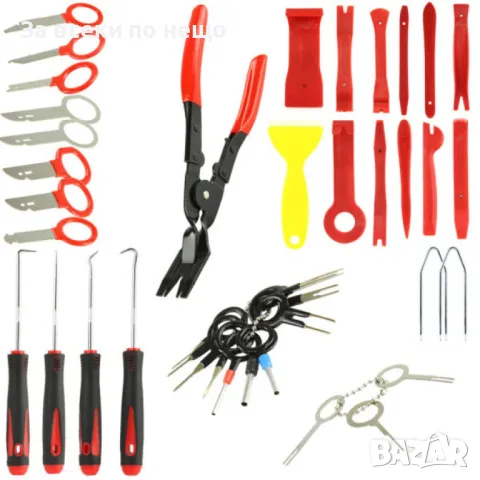 Пълен комплект инструменти за демонтаж на елементи от тапицерия и щипки 43 ЧАСТИ MAR-POL   Комплект , снимка 3 - Други инструменти - 50328041