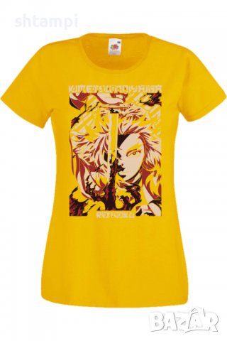 Дамска тениска Demon Slayer Kyojuro Rengoku 01,Анимация,игра,Празник,Повод., снимка 5 - Тениски - 38058056