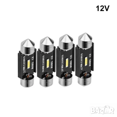 LED крушки 12V 6000K 6 SMD 2 броя, снимка 3 - Аксесоари и консумативи - 55865088