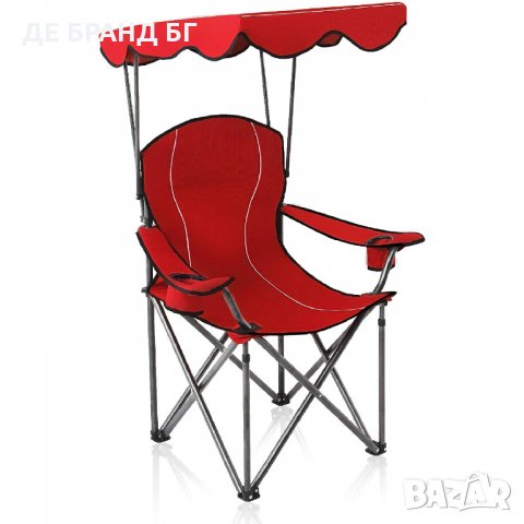Сгъваем къмпинг стол със сенник и с чанта за съхранение E01CC-501 RED