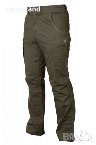 FOX COLLECTION GREEN & SILVER COMBAT TROUSERS