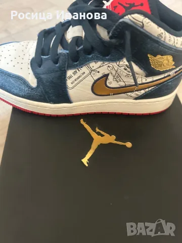 Страхотни кецове Air Jordan 1 MID SE, снимка 2 - Детски маратонки - 55783704